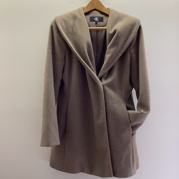 CALVIN KLEIN CK Camel Car Coat - Picture 2 of 8